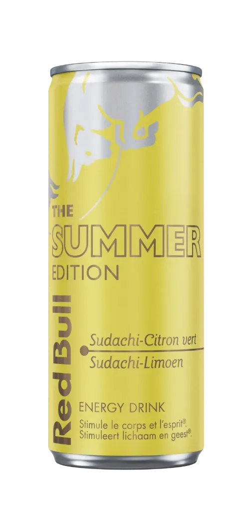 RED BULL SUMMER SUDACHI LIME EDITION 24X25CL (geel blik)