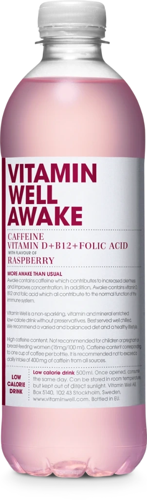 VITAMIN WELL AWAKE (FRAMBOOS) 12 X 500 ML