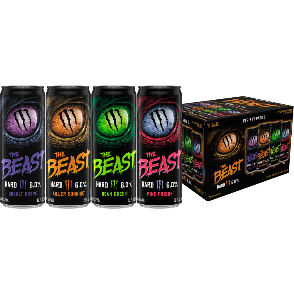 [360115] MONSTER THE BEAST HARD VARIETY PACK 1 6% 12ST