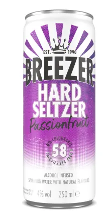 BACARDI BREEZER HARD SELTZER PASSIONFRUIT 4° 12 X 25 CL