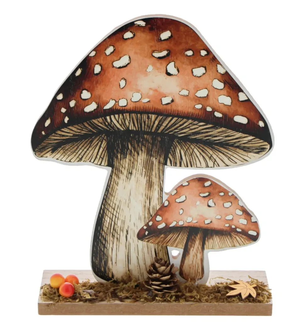 #VERP - DECO STAANDE PADDESTOELEN 3 stuks