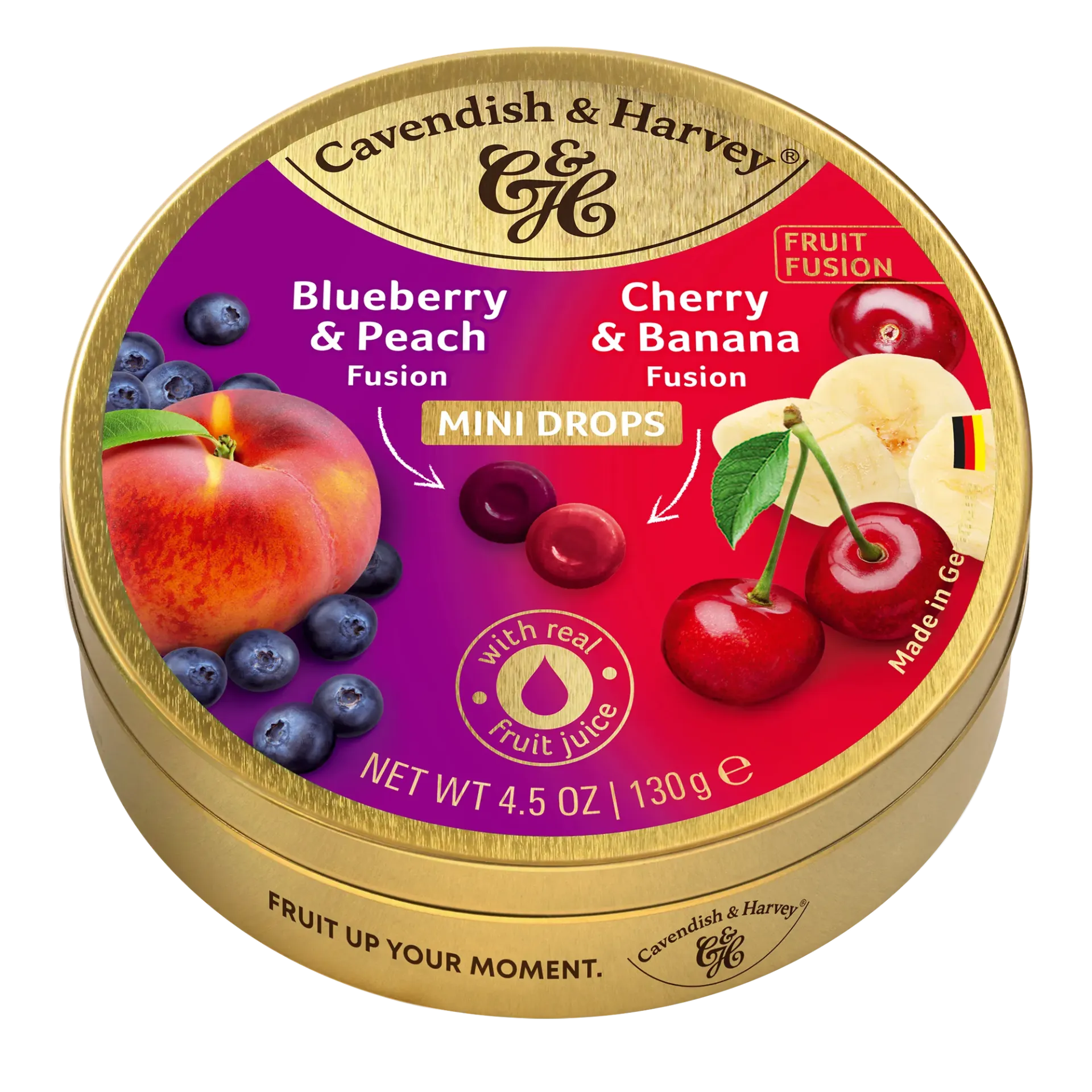 [6861] CAVENDISH & HARVEY FUSION BLUEBERRY PEACH 11 X 130 GR
