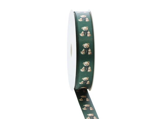 [LIN7691015GR] #VERP - LINT CHRISTMAS WINTER SCENE BEER GROEN   15mm