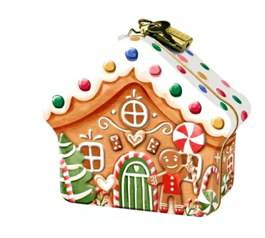[WD/10074] LITTLE CHRISTMAS HOUSE - KERSTHUIS BLIK CHOCOLADE 15 X 82 GR