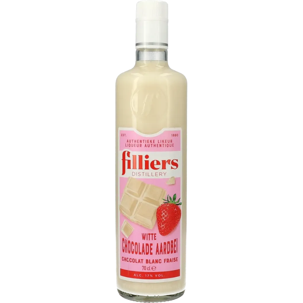 FILLIERS WITTE CHOCOLADE - AARDBEI 70CL (6)