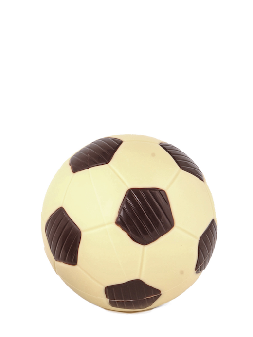 DE CHOCOLATERIE VOETBAL WHITE DELUXE 7 CM - 10 ST