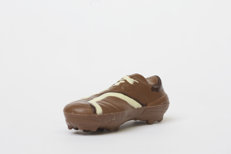 DE CHOCOLATERIE FOOTBALL SHOE DARK MILK DELUXE 16 CM - 6 STUKS