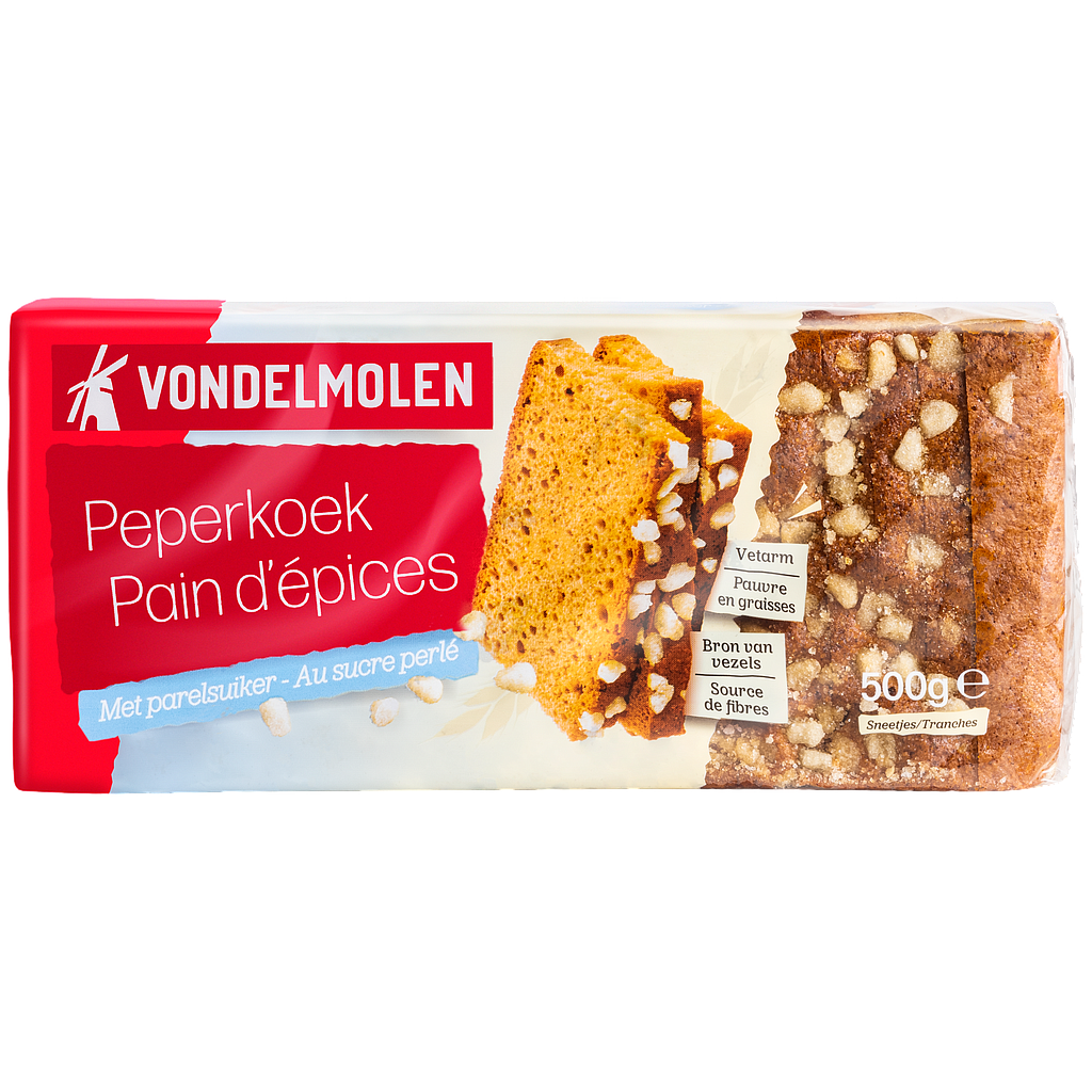 VONDELMOLEN PEPERKOEK 500G M/SUIKER (12)