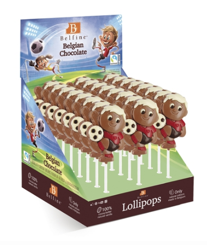 [BEL1008327] BELFINE LOLLY VOETBALLER VINCENT 24 ST