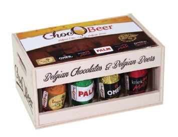 18154 - CHOCOBEER HOUTEN BIERBAKJE 12 X 200GR