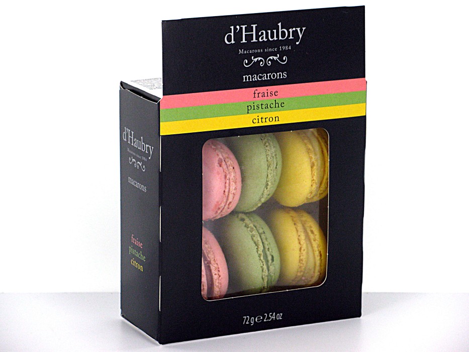 MACARONS DHAUBRY FRUIT 72GR (2XPISTACHE + 2XCITROEN + 2XAARDBEI) X 12