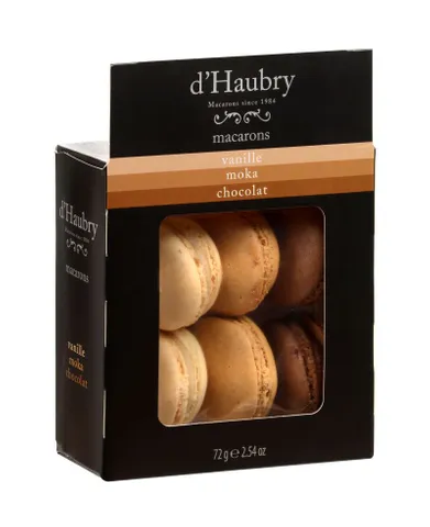 [R013764] MACARONS DHAUBRY NATUUR 72GR (R013764) (2XVANILLE + 2XCHOCOLAT + 2XMOKA) X 12