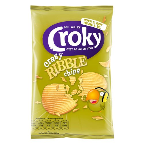 CROKY CRAZY RIBBLE CHIPS 20X40GR