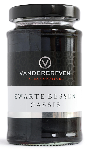 VANDERERFVEN ZWARTE BESSEN (CASSIS) 6X215GR ARTIKEL GAAT UIT ASSORTIMENT