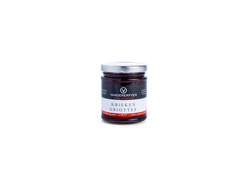 VANDERERFVEN KRIEKEN 70% MINDER SUIKER -LIGHT 6X210GR