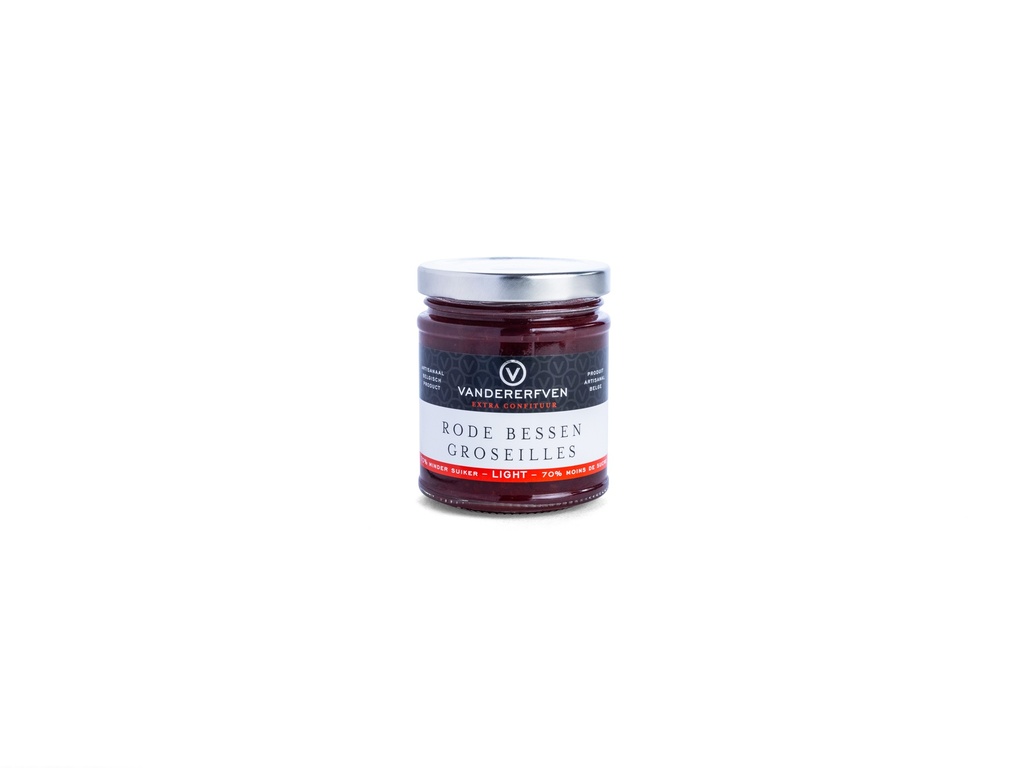 VANDERERFVEN RODE BESSEN 70% MINDER SUIKER -LIGHT 6X240GR