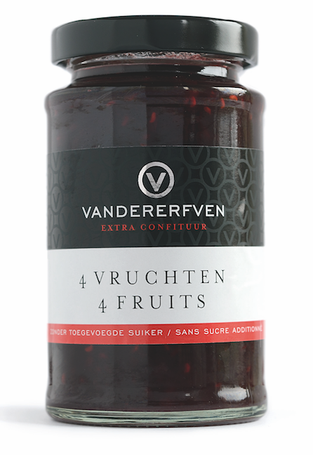 VANDERERFVEN 4-VRUCHTEN 70% minder suiker -LIGHT 6X210GR