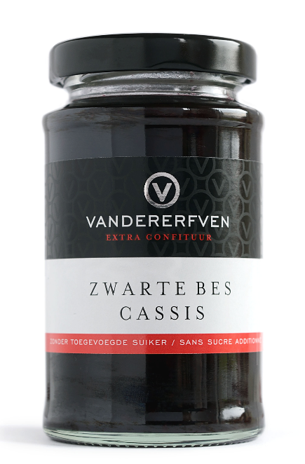 VANDERERFVEN SUIKERVRIJ ZWARTE BESSEN (CASSIS) 6X210GR