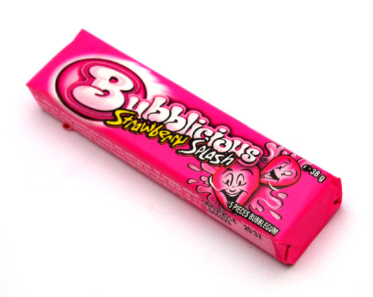 BUBBLICIOUS AARDBEI ROZE  18 ST