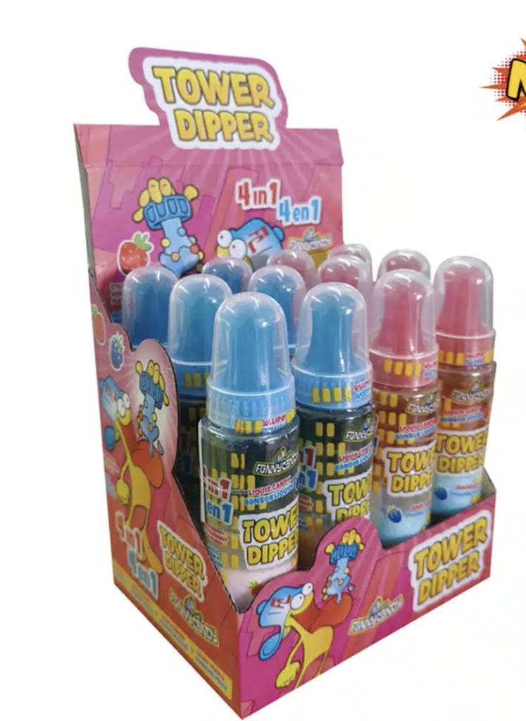 FUNNY CANDY TOWER DIPPER 12 STUKS