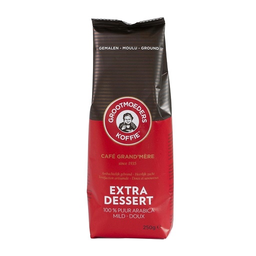 [GRM/K10001] GROOTMOEDERS KOFFIE EXTRA DESSERT GEMALEN 250GR X12