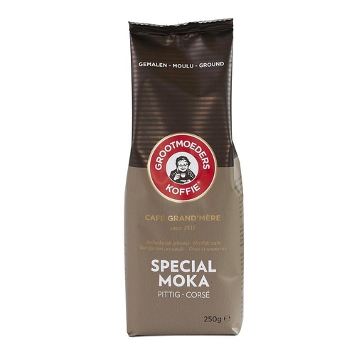 [48551] GROOTMOEDERS KOFFIE SPECIAL GEMALEN MOKKA 250GR X12