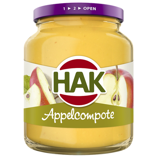 [257 101 401] HAK APPELMOES 370ML ZONDER STUKKEN (12)