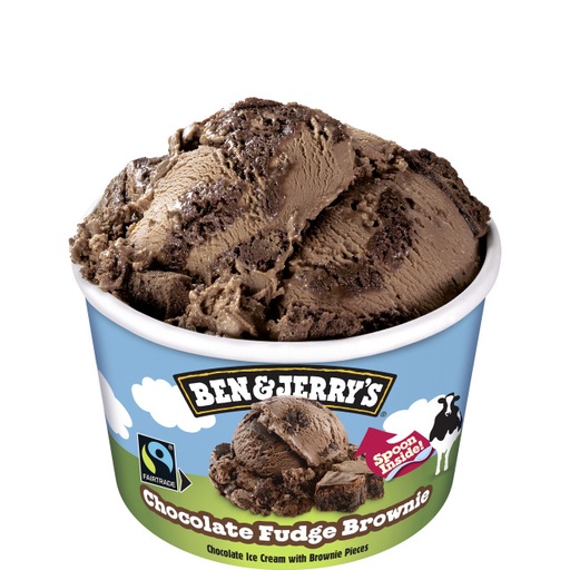 [8000920715208] BEN & JERRY 100ML X 12 CHOCOLADE FUDGE BROWNIE <*_*>