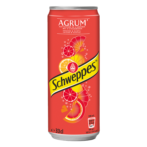 [F18702 ] SCHWEPPES BLIK AGRUM 4X6X33CL