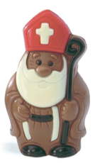 [BEL1001787] BELFINE SINT MET STAF KLEUR MELK 8 ST - 11,5 CM - 75 GR