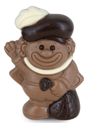 [BEL1006514] BELFINE ZWAAIENDE ZWARTE PIET KLEUR MELK 8ST -75 GR - 11,2 CM