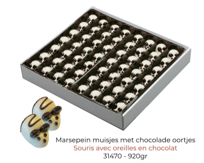 [5235] NOMAER SOURIS AVEC DES OREILLES EN CHOCOLATS 0,910 KG
