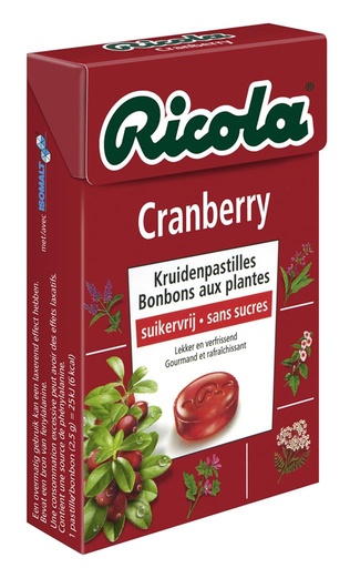 [10432] RICOLA BOX SF CRANBERRY 20 X 50GR