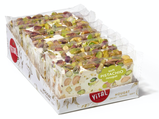 [21140] VITAL NOUGAT SLICE PISTACHE 10 X 100GR