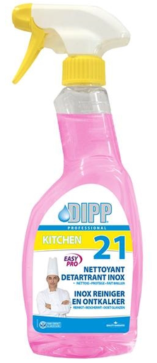 [DIP/2195] DIPP NR 21 INOX REINIGER EN ONTKALKER EASY PRO 500 ML SPRAY (6)