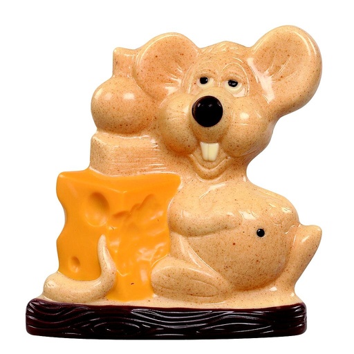 [SNRW34270] DESCH MUISJE MET STUK KAAS WIT 4 X 125 GR