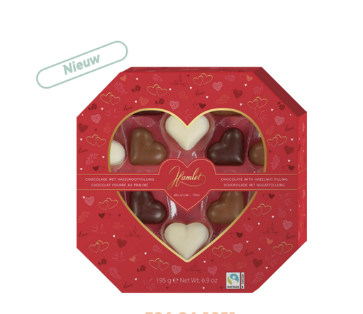 [706.06.1851] HAMLET HARTEN PRALINé LOVE DOOS 12 X 195GR