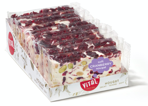 [21120] VITAL NOUGAT SLICE CRANBERRY 10 X 100 GR