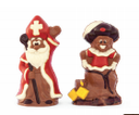 CHOCPROOF ZWAAIENDE SINT & PIET LIGHT MILK COLOURED 24 CM - 4 ST X 290GR