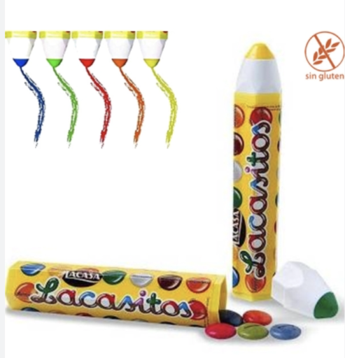 [118947] LACASITOS PENCILS CHOCOLATE DRAGEES 24X20 GR 