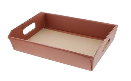 [KAR80270TE] #VERP - MAND SETA ( oud 'skin desert')  RECHTHOEK 35 X 26 CM TERRA COTTA 5ST