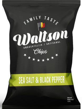 [612.030 ] WALTSON CHIPS BLACK PEPPER & SEA SALT 20 X 125 GR