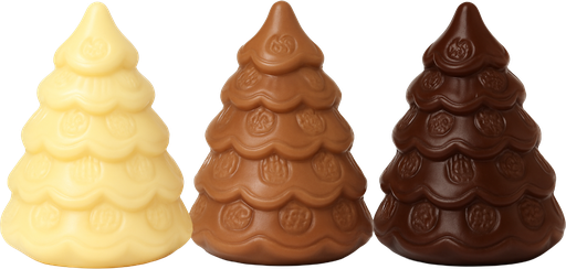 [MDD2256] DELICE KERSTBOOM MELK/WIT/ FONDANT PRALINE 2 KG