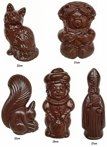 [S200F] MEROUT GROTE FIGUREN FONDANT ASS 5 ST - 1,5 KG