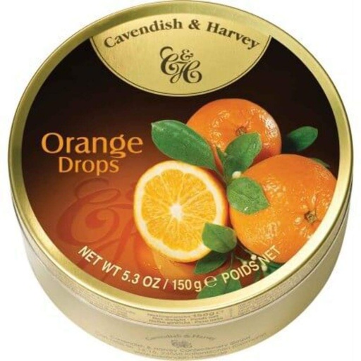[6697] CAVENDISH & HARVEY SINGLE FRUIT DROPS FRUITY ORANGE 9 X 200 GR