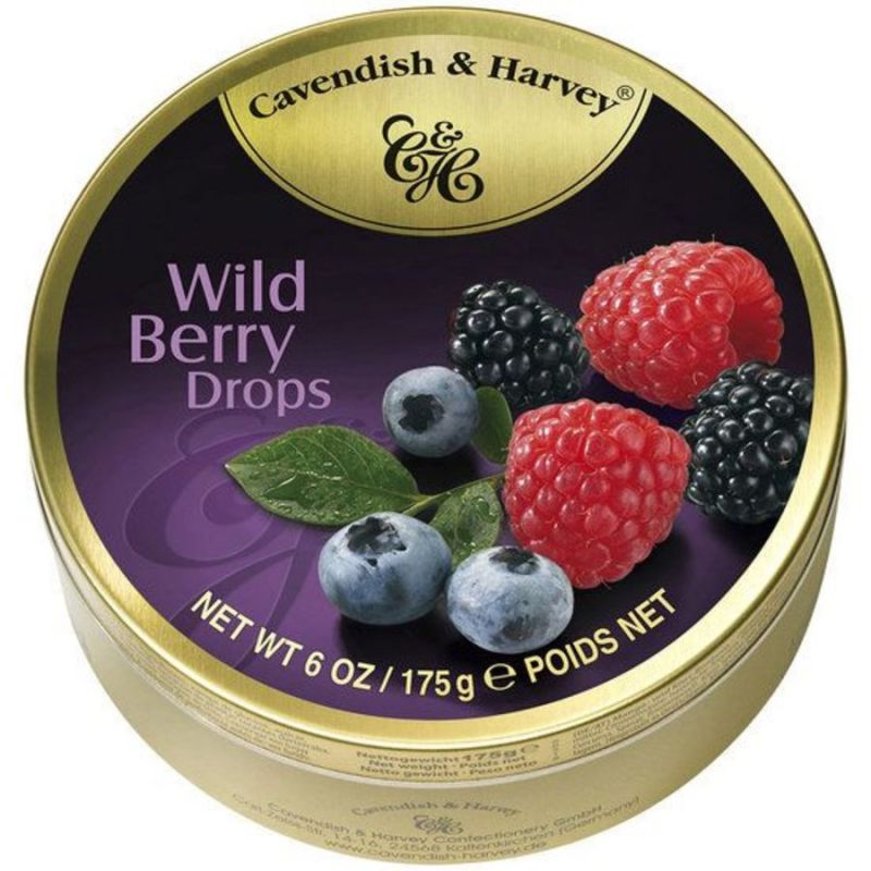 [6831] CAVENDISH & HARVEY MIXED FRUIT DROPS WILD BERRY 9 X 175 GR