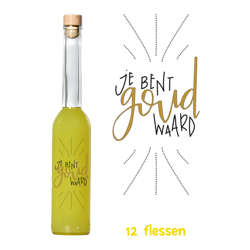 [296/003424] GEEL GENOT LIMONCELLO " je bent goud waard "  100 ML X 12ST