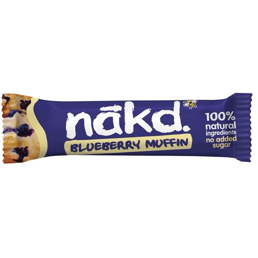[85512] NAKD BLUEBERRY MUFFIN REEP 18X35GR BLAUW - CARAMEL
