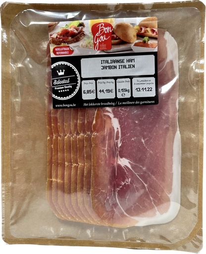 [BG/53086] BG ITALIAANSE HAM 6X155GR <**>