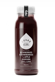 [169/006791] JUSRE BLAUWE BES/ AARDBEI/ BANAAN & GUARANA "WIN WIN" 6 X 250 ML <**>